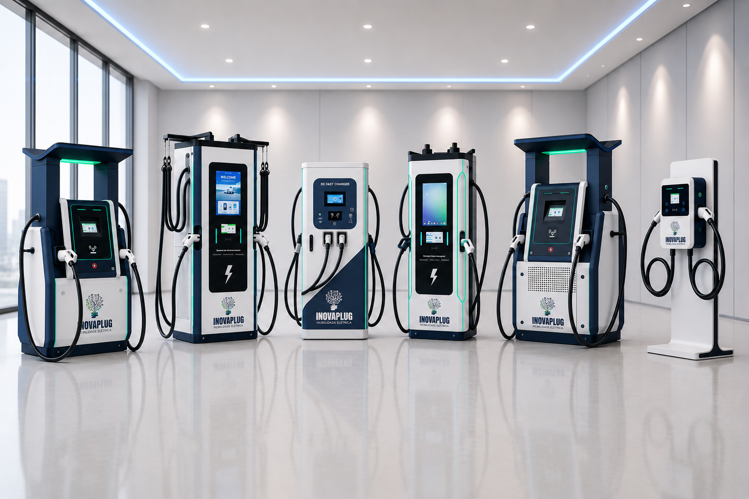 Linha completa de estações de recarga Inovaplug